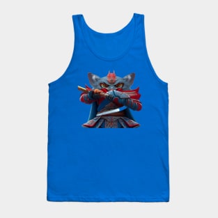 Cat samurai Tank Top